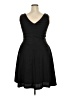 Patra Solid Black Cocktail Dress Size 18 - photo 2