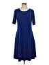 Susan Graver Solid Blue Casual Dress Size XS - photo 1