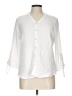 Foxcroft 100% Cotton White 3/4 Sleeve Blouse Size L - photo 1