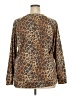 Caslon Animal Print Brown Long Sleeve T-Shirt Size XXL - photo 2
