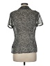 East5th Animal Print Silver Short Sleeve Blouse Size M - photo 2