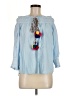 Marabelle Blue 3/4 Sleeve Blouse Size M - photo 1