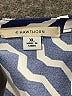 41Hawthorn 100% Polyester Chevron-herringbone Blue 3/4 Sleeve Blouse Size XL - photo 7