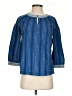 Massimo Dutti Blue 3/4 Sleeve Blouse Size S - photo 1