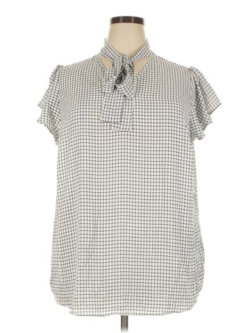 Adrianna Papell Short Sleeve Blouse (view 1)