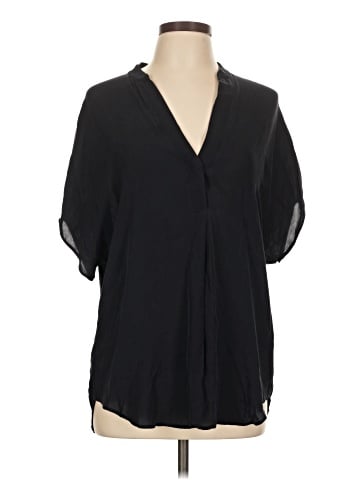 Vince. Short Sleeve Silk Top (view 1)