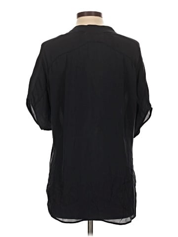 Vince. Short Sleeve Silk Top (view 2)