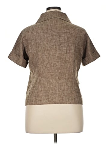 Lafayette 148 New York Short Sleeve Blouse (view 2)