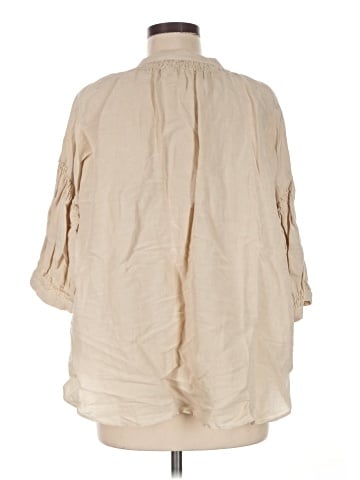 Zara 3/4 Sleeve Button-Down Shirt (view 2)
