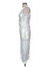 Boohoo 100% Polyester Metallic Silver Cocktail Dress Size 8 - photo 5