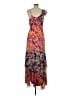 Lulus 100% Polyester Floral Purple Orange Cocktail Dress Size M - photo 2