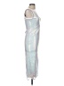Boohoo 100% Polyester Metallic Silver Cocktail Dress Size 8 - photo 4