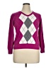 St. John's Bay 100% Cotton Argyle Pink Pullover Sweater Size XL Petite - photo 1