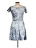 Love Ady Metallic Silver Cocktail Dress Size L - photo 2