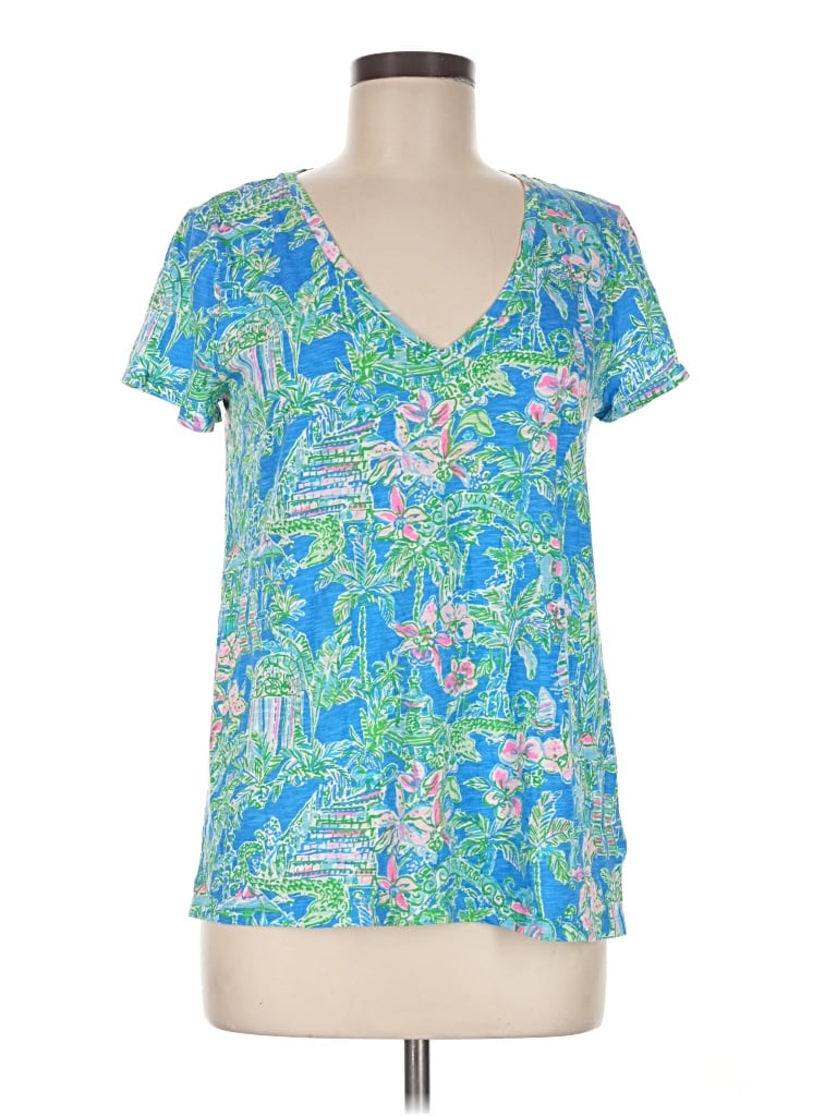 Pre-owned Lilly Pulitzer Short Sleeve T-shirt In Blue