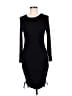 Shein Solid Black Casual Dress Size 6 - photo 1