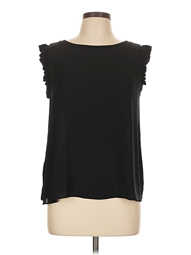 Pre-owned Ann Taylor Loft Sleeveless Blouse In Black