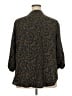 Croft & Barrow 100% Polyester Floral Brown 3/4 Sleeve Blouse Size 2X - photo 2