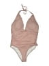 Cupshe Solid Tan One Piece Swimsuit Size XL - photo 1