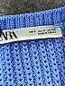 Zara 100% Nylon Blue Sweater Vest Size S - photo 7