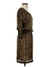 MICHAEL Michael Kors 100% Polyester Animal Print Brown Casual Dress Size S - photo 4