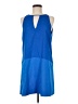 Parker 100% Polyester Color Block Blue Casual Dress Size M - photo 1