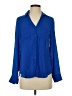 Express 100% Polyester Blue Long Sleeve Blouse Size XS - photo 1