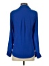 Express 100% Polyester Blue Long Sleeve Blouse Size XS - photo 2