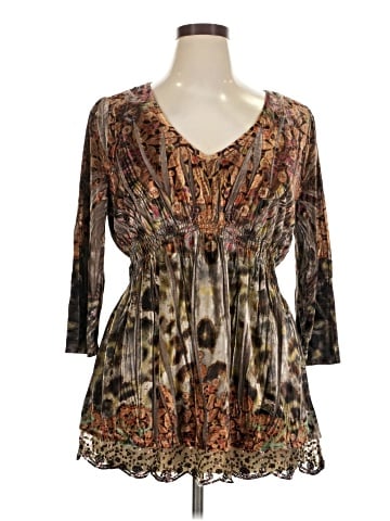 One World 3/4 Sleeve Blouse (view 1)