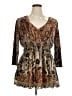 One World Brown 3/4 Sleeve Blouse Size 1X - photo 1