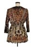 One World Brown 3/4 Sleeve Blouse Size 1X - photo 2