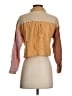 Very J Color Block Tan Long Sleeve Blouse Size S - photo 2