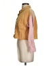 Very J Color Block Tan Long Sleeve Blouse Size S - photo 5