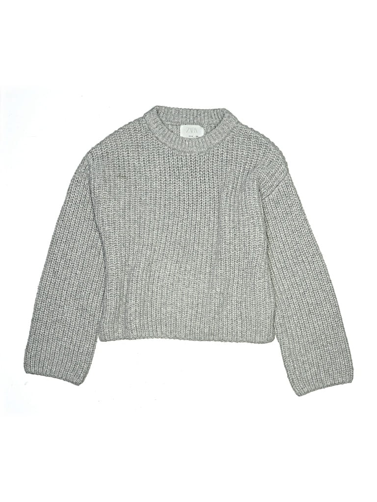 Pre-owned Zara Kids' Pullover Sweater In Gray