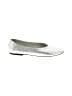 Open Edit 100% Leather Metallic Silver Flats Size 9 - photo 1