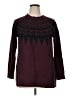 Lane Bryant Chevron-herringbone Burgundy Pullover Sweater Size 14 - 16 Plus - photo 1