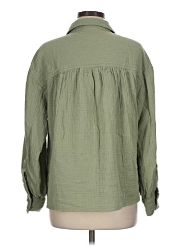 Topshop Long Sleeve Button-Down Shirt (view 2)