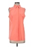 Athleta Orange Sleeveless Button-Down Shirt Size S - photo 1