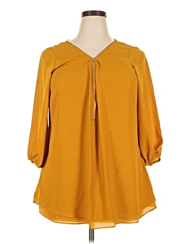 City Chic 3/4 Sleeve Blouse (view 1)