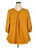 City Chic 100% Polyester Gold 3/4 Sleeve Blouse Size 18 Plus (M) - photo 1