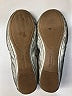 Sonoma Goods for Life 100% Leather Metallic Silver Flats Size 6 1/2 - photo 5