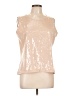 Joan Rivers Metallic Gold Sleeveless Blouse Size L - photo 1