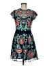 ASOS 100% Polyester Floral Teal Cocktail Dress Size 6 - photo 1