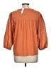 J.Crew 100% Polyester Orange 3/4 Sleeve Blouse Size L - photo 2