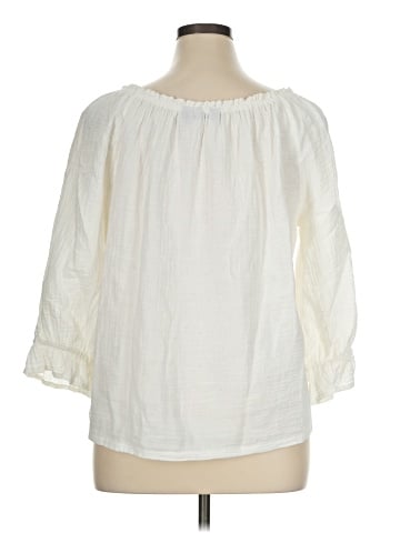 Lands' End 3/4 Sleeve Blouse (view 2)