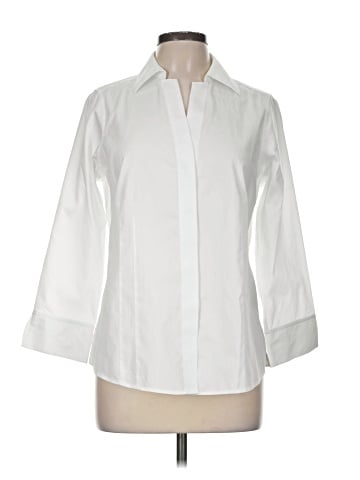Foxcroft 3/4 Sleeve Button-Down Shirt (view 1)