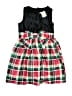 Gymboree 100% Polyester Plaid Black Dress Size 6 - photo 1