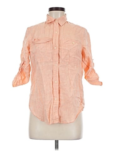 Lauren by Ralph Lauren 3/4 Sleeve Button-Down Shirt (view 1)