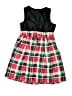 Gymboree 100% Polyester Plaid Black Dress Size 6 - photo 2