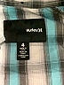 Hurley 100% Cotton Plaid Teal Short Sleeve Button-Down Shirt Size 4 - photo 3